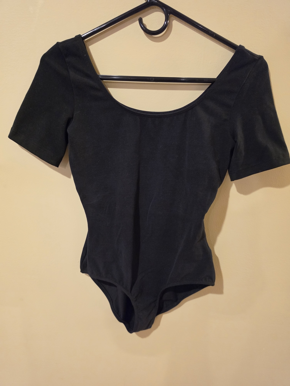 Lulli Dancewear Black Scoop-Neck Short Sleeve Leotard